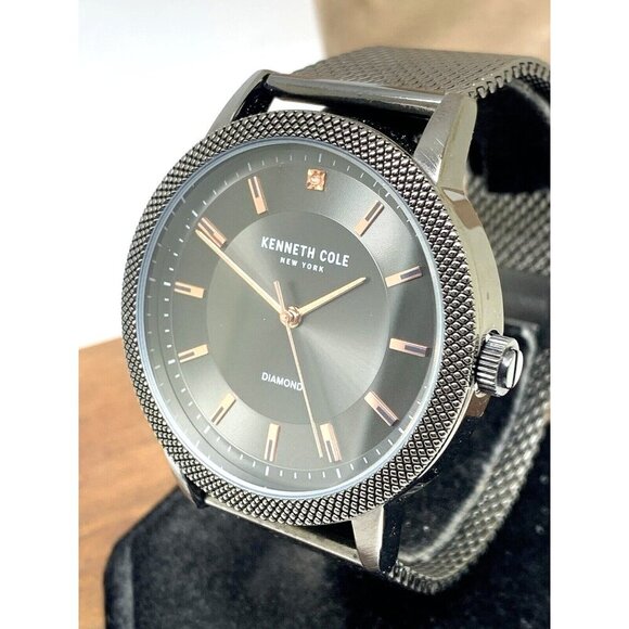 Kenneth Cole Men's Watch GG70017 Quartz Gray Dial Gunmetal Stainless Steel 44mm